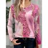 Fashion 3D Print Colorful Graphic Crew Neck Long Sleeve T-Shirt Womens Clothing Casual Clothes Harajuku Female Clothing Pullover