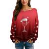 Womens  Fall Sweaters Long Sleeve Print Tops Pullover Sweaters Loose Dressy Casual Basic Clothes