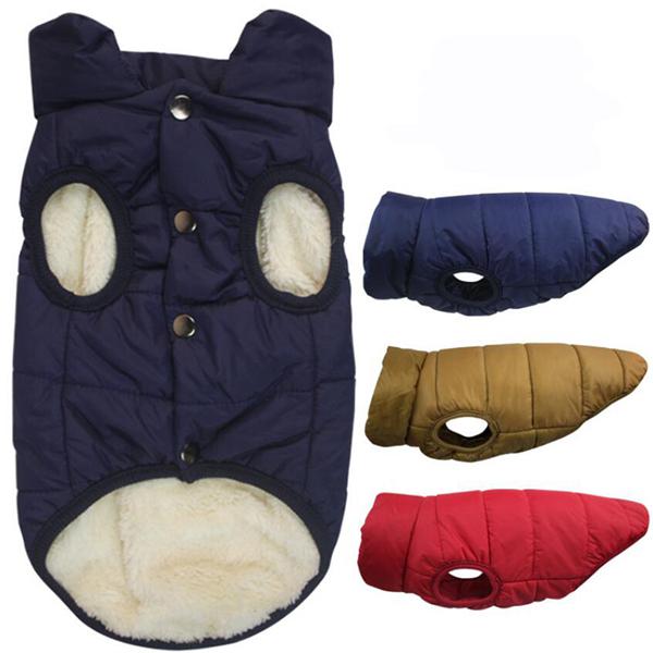 Buy Warm Waterproof Outdoor Dog Pet Coats Clothes Velvet Vest Jacket at
