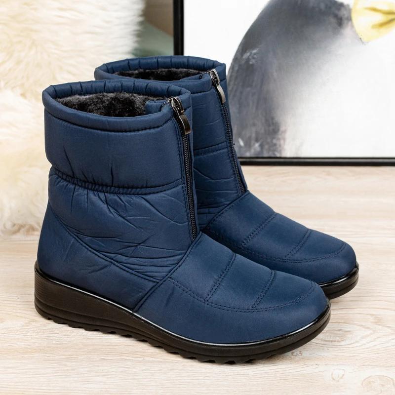 Winter Women Warm Snow Boots Fashion Waterproof Plush Ankle Boots Non Slip Warm Cotton Shoes Ladies Casual Comfort Boot Botas