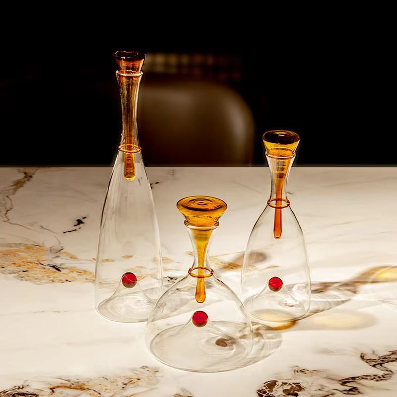 Moderner Minimalistischer Glas-Dekanter Hausbar Restaurant Party-Dekanter Brandy Whiskey Tequila Wein-Teiler Weinschrank Dekoration