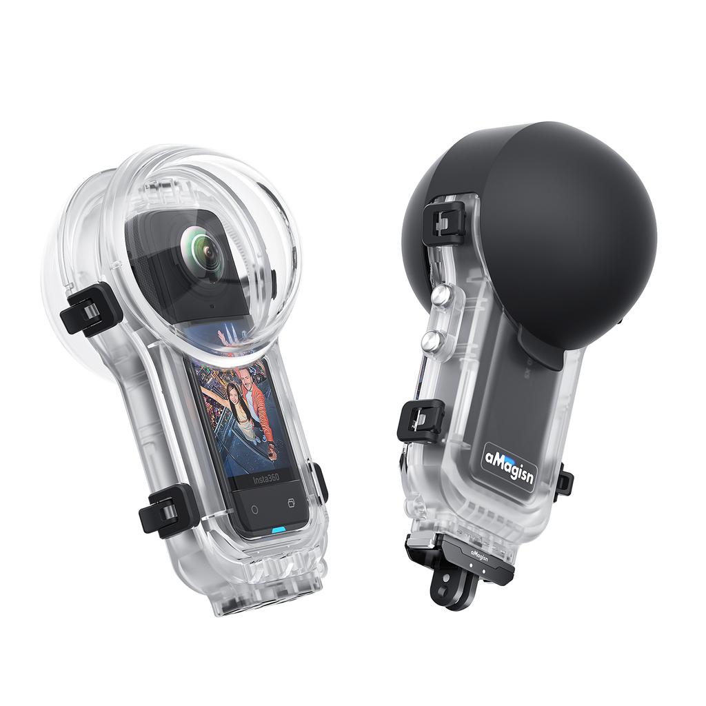 Dive Case for Insta360 X5 Waterproof Housing Cover Underwater 60M Invisible Dive Shell with Lens Cap for Insta360 X5 Accessories