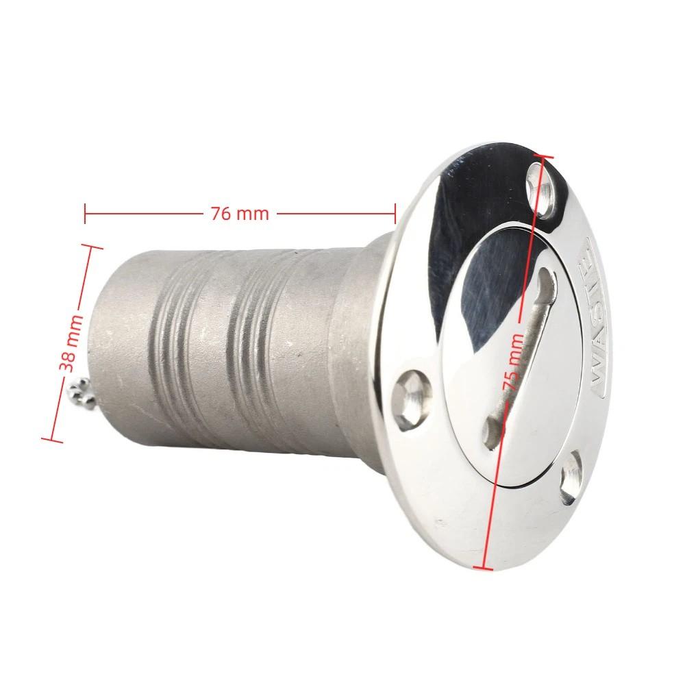 316 Stainless Steel Fuel Tank Filler Lockable Deck Filler Marine Deck Fill  Deck Installation