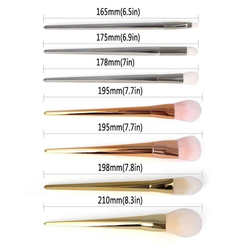 7pcs Makeup Brushes Set Powder Foundation Eyeshadow Eyeliner Lip Brush