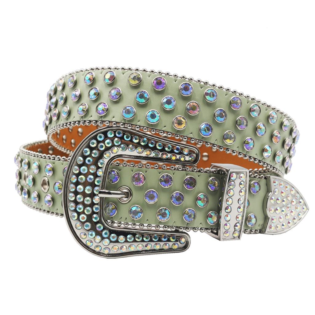 Special Offer Rhinestone Belt, Punk Belt, European and American Style, Rhinestone Rock and Roll Fashion Belt