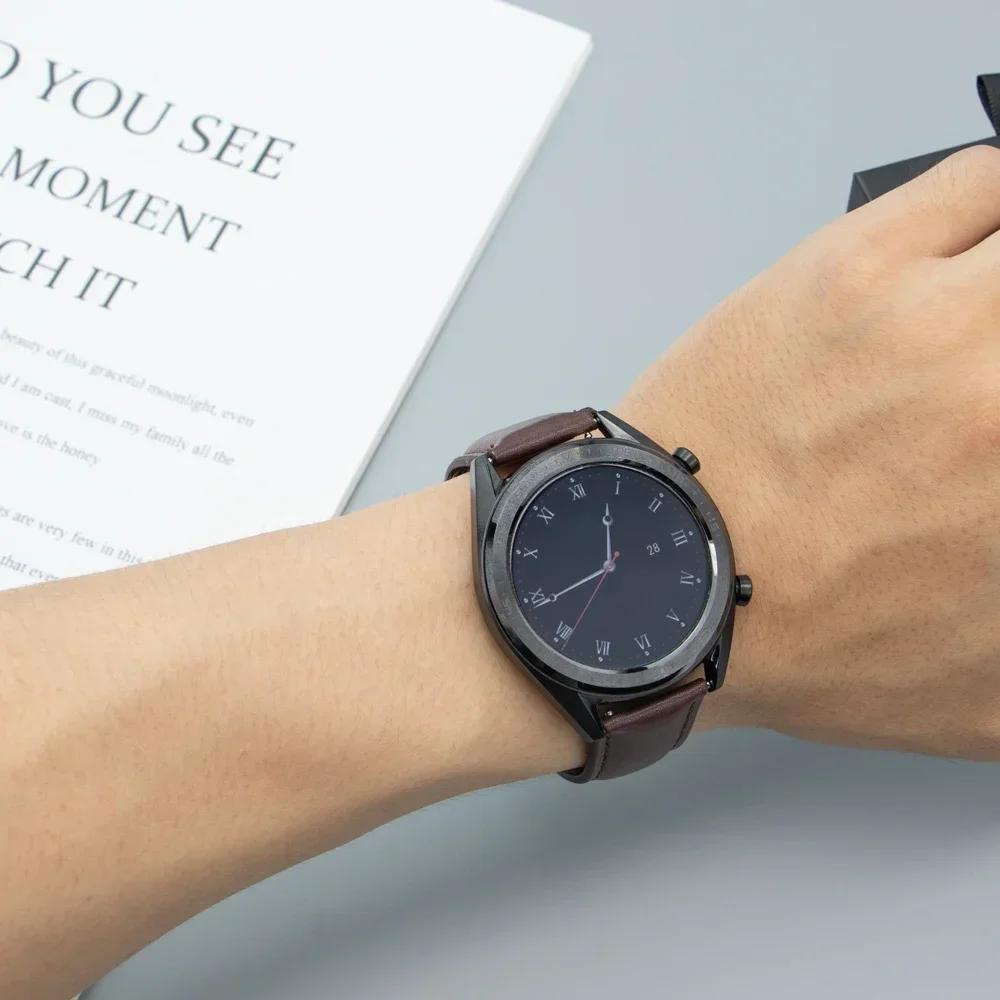 20mm Leather Strap For Samsung Galaxy Watch 6 5 4 7Classic 43mm 47mm 44mm 40mm 42mm 45mm Magnetic Buckle Band for Huawei GTS BIP
