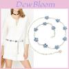 Metal Flower Chain Waist Belt For Women Summer Dress And Shirt Decor