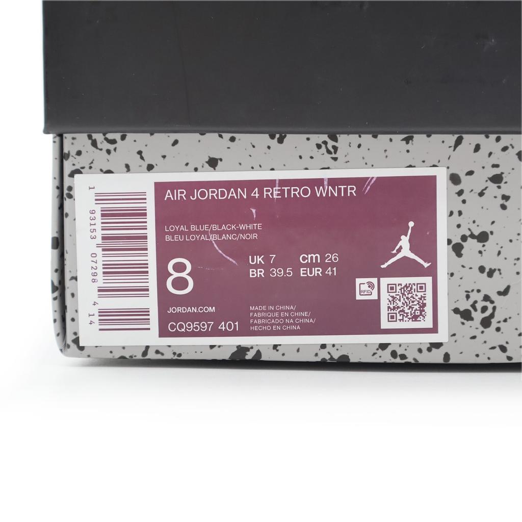 CQ9597-401 Nike Air Jordan 4 Retro Winterized Blu Fedele Bianco Nero (Uomini)
