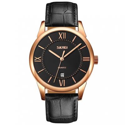Men's Watch, Simple, Stylish, Hand Watch, Men's Watch, Classic, Black, Leather Strap, Waterproof, Brand, Business, Analog, High School Student, Gentle