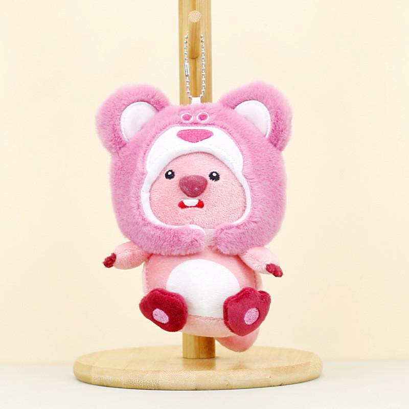 Soft Plush Keychain Animal Doll For Girls Bags Cute Rabbit Frog Bear Adornments