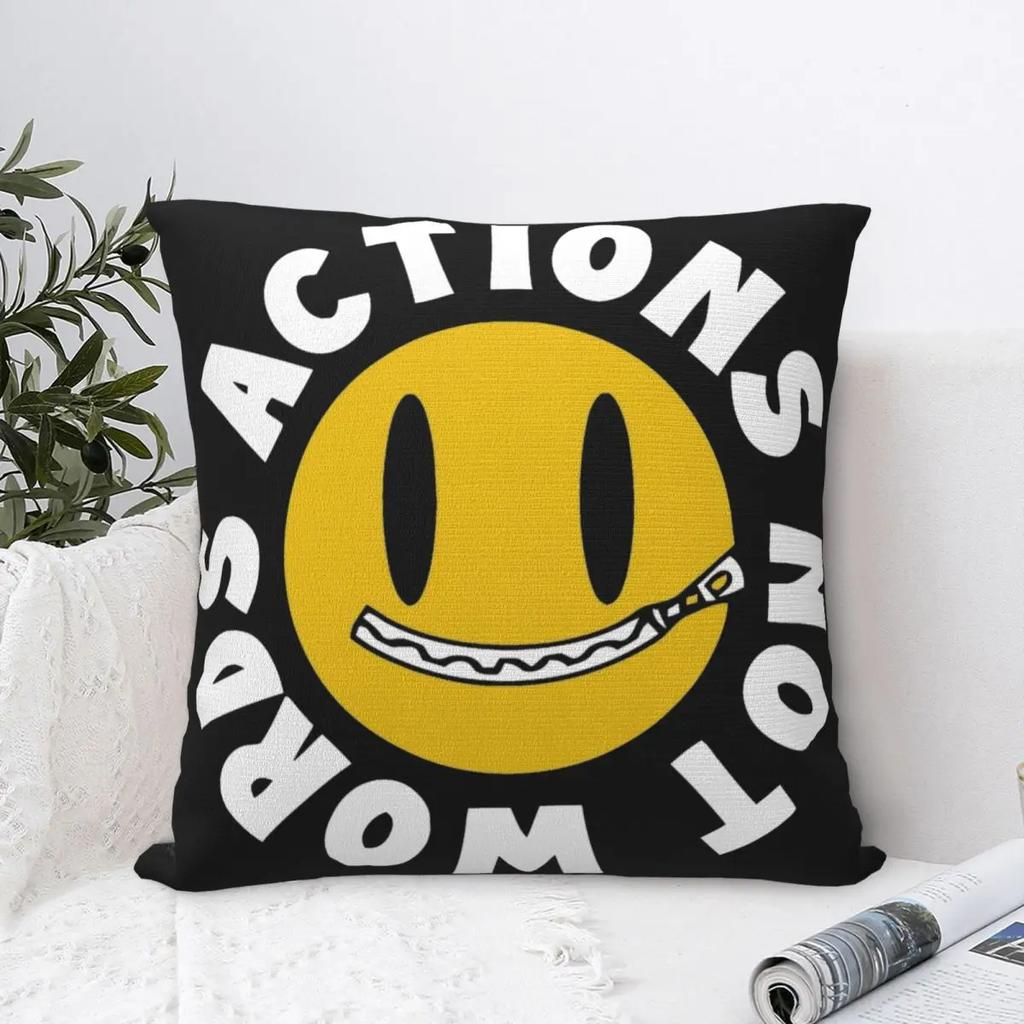 Cbum Fitness Merch Actions Not Words Pillow Case Cushion Covers Novelty Polyester Decor Pillowcover for Sofa