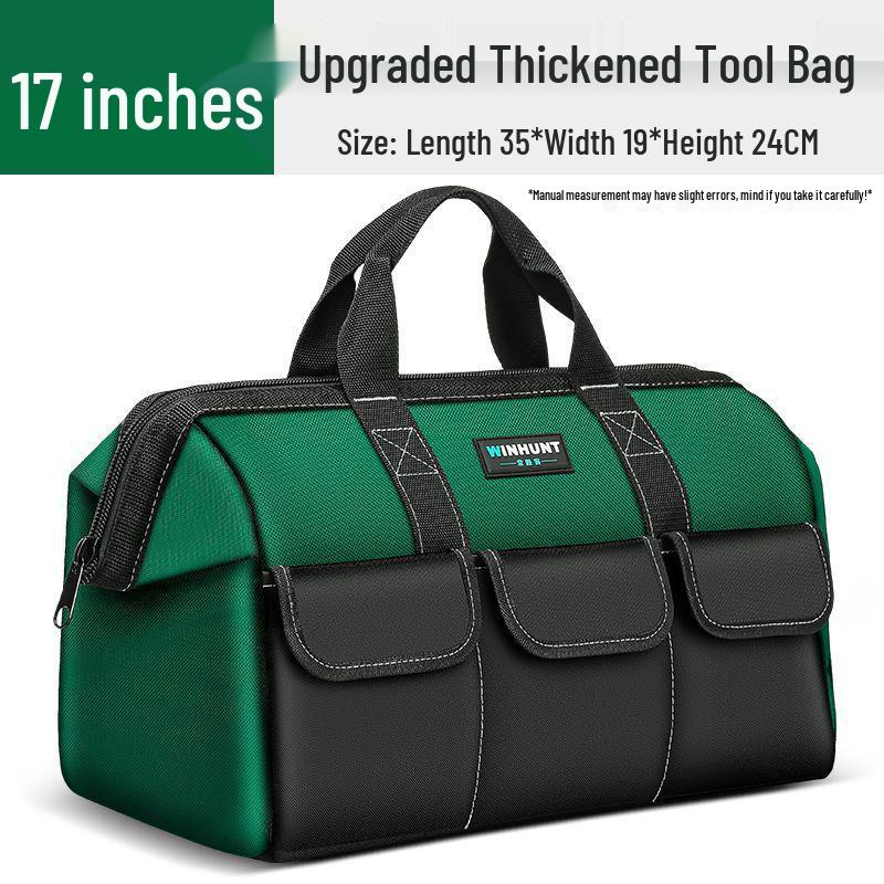 Durable Canvas Handheld Electrician's Tool Bag - Sturdy, Multifunctional for Repair & Woodworking