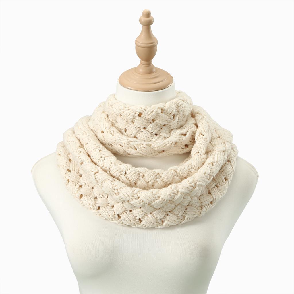 New Winter Knitted Ring Scarf Woman Men Warm Circle Loop Sccarf Thick Neck Warmer Neckerchief Soild Color Muffler Scarves