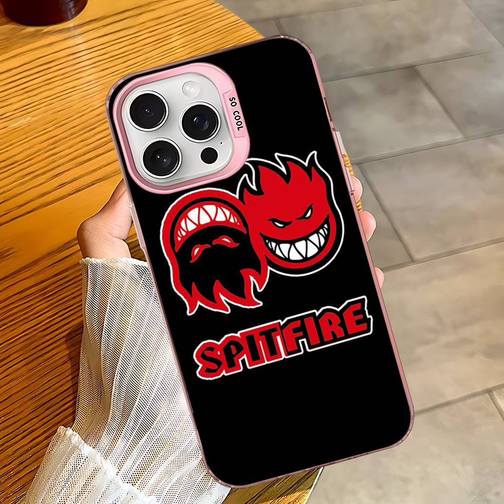 S-Spit F-Fires Logo Phone Case For iPhone 16 15 14 13 12 11 Pro Max 17 Plus Colorful Cover