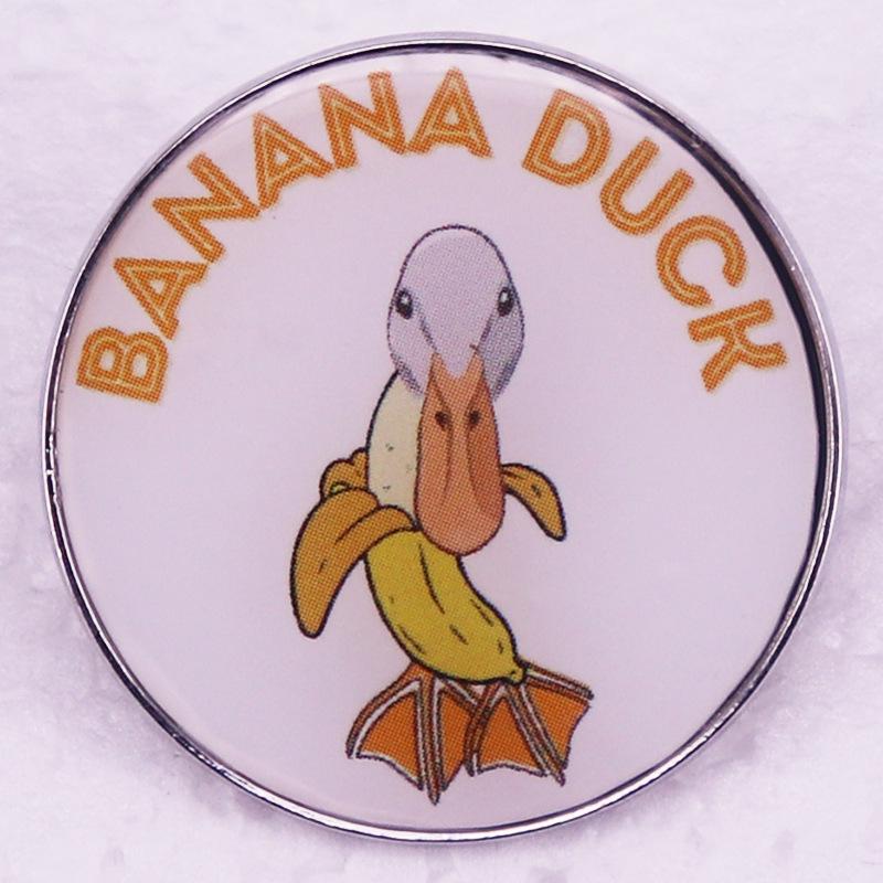 Banana Duck Enamel Pin