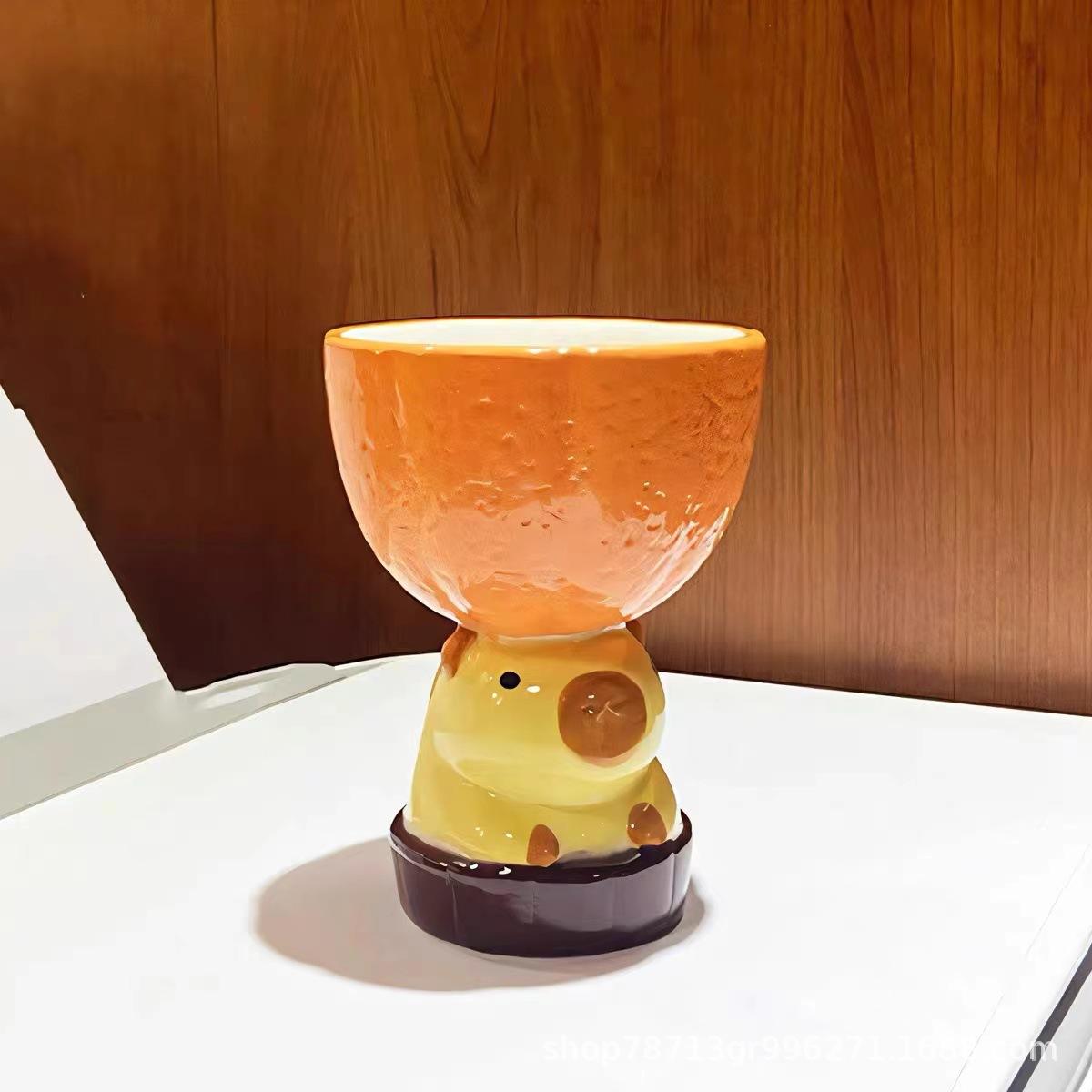 

1pc 450ml Cute Capibala Water Cup Dolphin Mug Ceramic Coffee Cup Cartoon Cup Birthday Gift 450ml