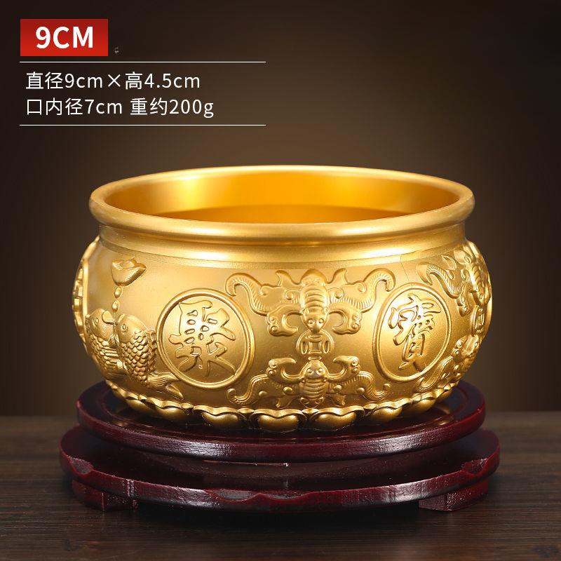 1PCS Metal Treasure Pot Decoration Chinese Style Living Room Office Deposit Can Desktop Decoration Crafts