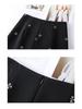 Spring 2026 Sweet Embroidered A-Line High Waist Gray Skirt for Women – Versatile, Slimming, Temperament Style