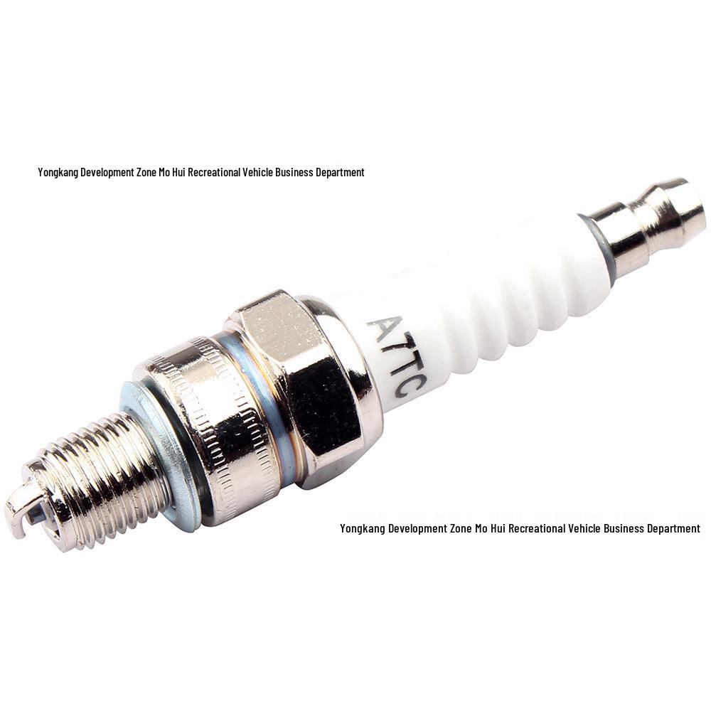 White A7TC Spark Plug for Off-road Motorcycle, ATV, Four-wheel Beach Buggy Parts GY6 50-110/150CC