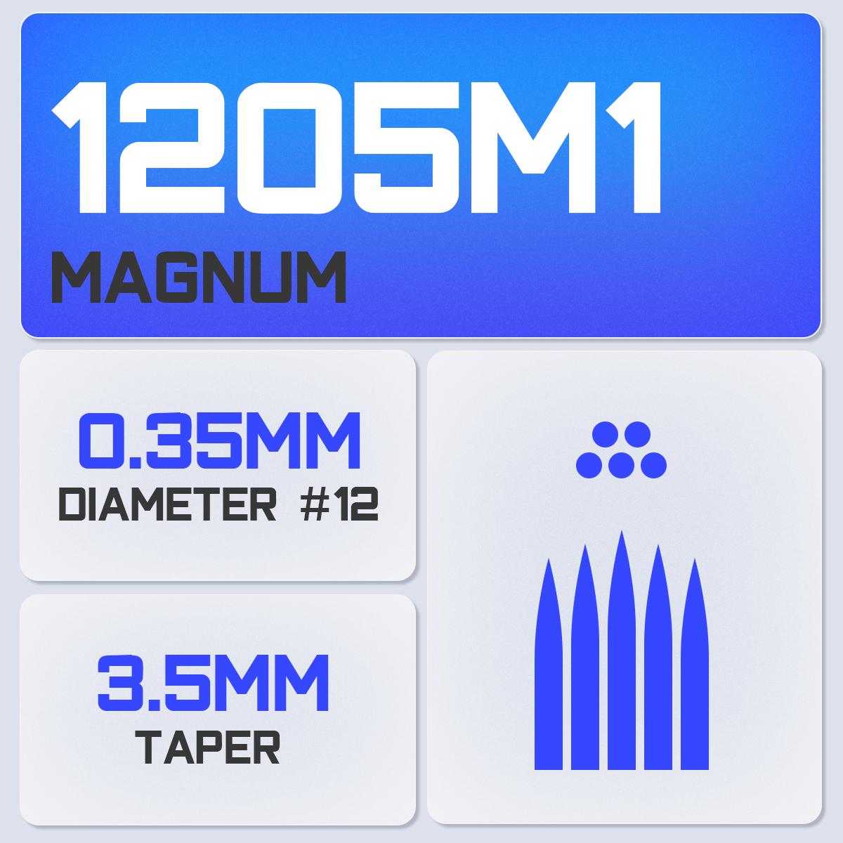 

MAMBA 100% Оригинальные Стерилизованные Круглые Magnum RM Иглы для Тату Макияж Перманентный Татуаж Картридж Аксессуары 10 шт./Коробка 1205M1 0.35MM