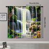 2pcs, Curtain natural scenery Versatile Polyester Fabric,Without Electricity Family Party Decoration Applies to All Occasions de