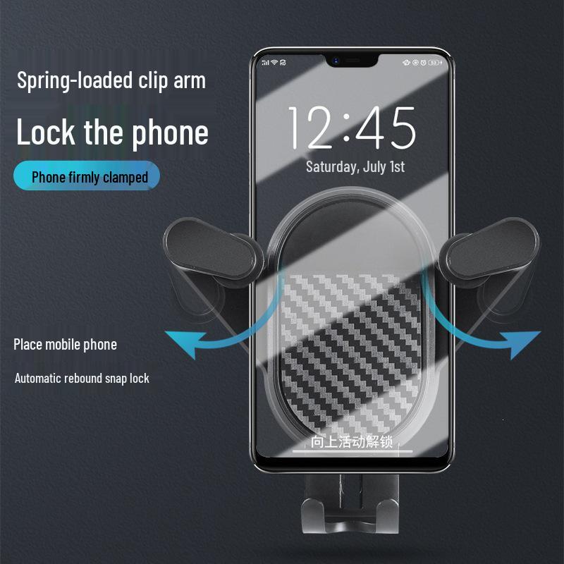 Car Vent Phone Holder - Gravity Support Stand with Double Hook Design