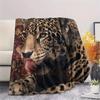 Cute Jaguar Print Flannel Blanket, High quality Comfortable for All Seasons, Home Decor, Warmth and Comfort, Perfect for Christmas Gifts