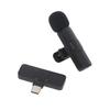 2.4G Portable Clip-on Wireless Microphone for Android Live Gaming Vlog Audio Video Recording Travel Vlog Use