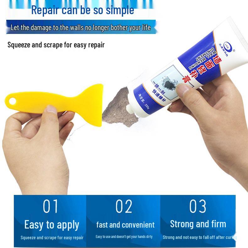 White Interior Wall Repair Putty - Crack & Hole Filler Paste