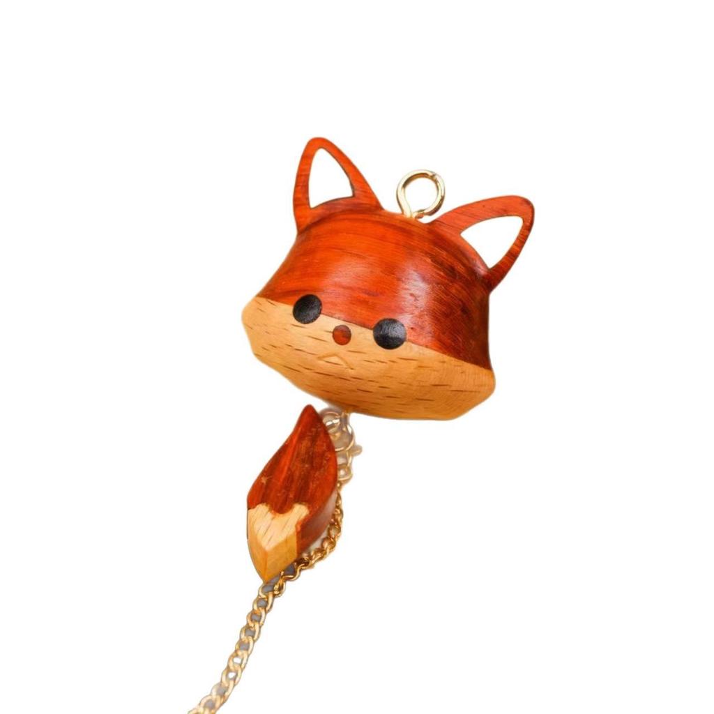 Nine-Tailed Fox Red Rosewood Keychain & Lanyard Charm