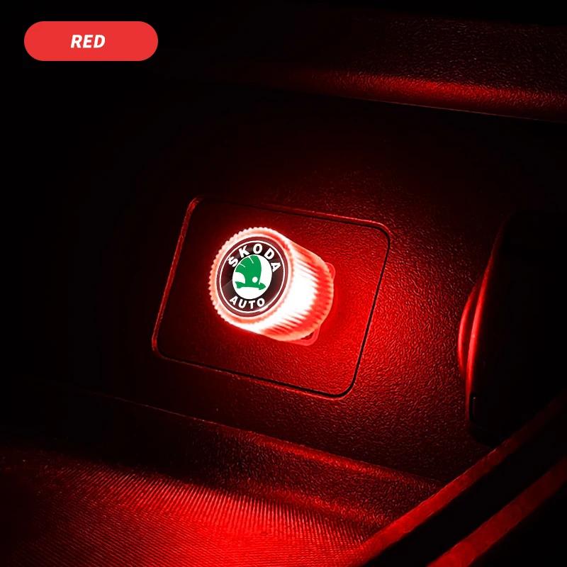 2025 Nouvelle Lumière d'Ambiance Mini Décoration Intérieure de Voiture Lumière Ambiante Pour Skoda Octavia Fabia Superb Kamiq Kodiak Yeti Karoq Octa
