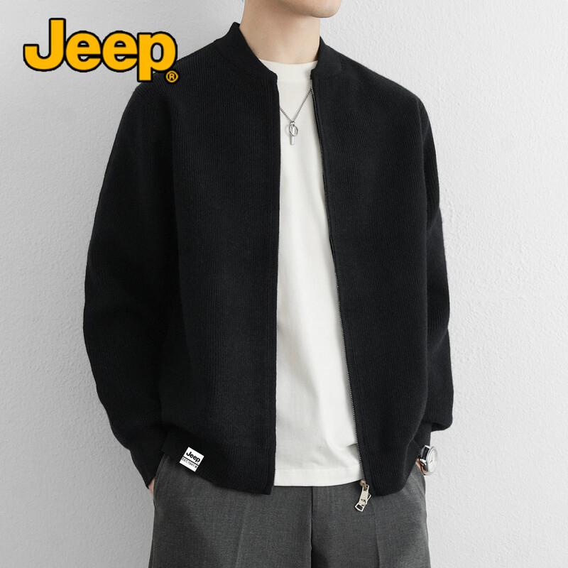 JEEP Men's American-Style Knitted Cardigan Jacket