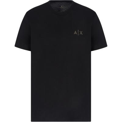 Solid Color Letter Print Crew Neck Short Sleeve T-Shirt Men Tops Black XM000327-AF10364-UC001