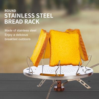 Yousheng Camping-Toaster-Gestell Edelstahl Campingkocher-Toaster für 4 Brotscheiben Picknick Wandern Tragbares Gestell Toastbereiter
