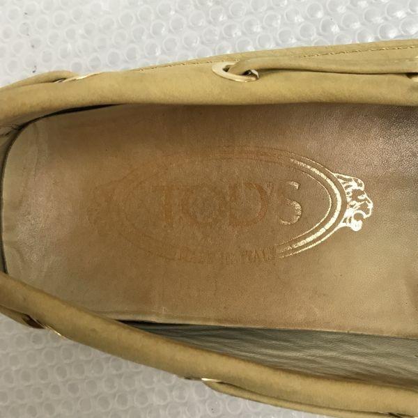 TOD’S leather moccasin driving shoes 36 22.5-23 yellow brown(USED)