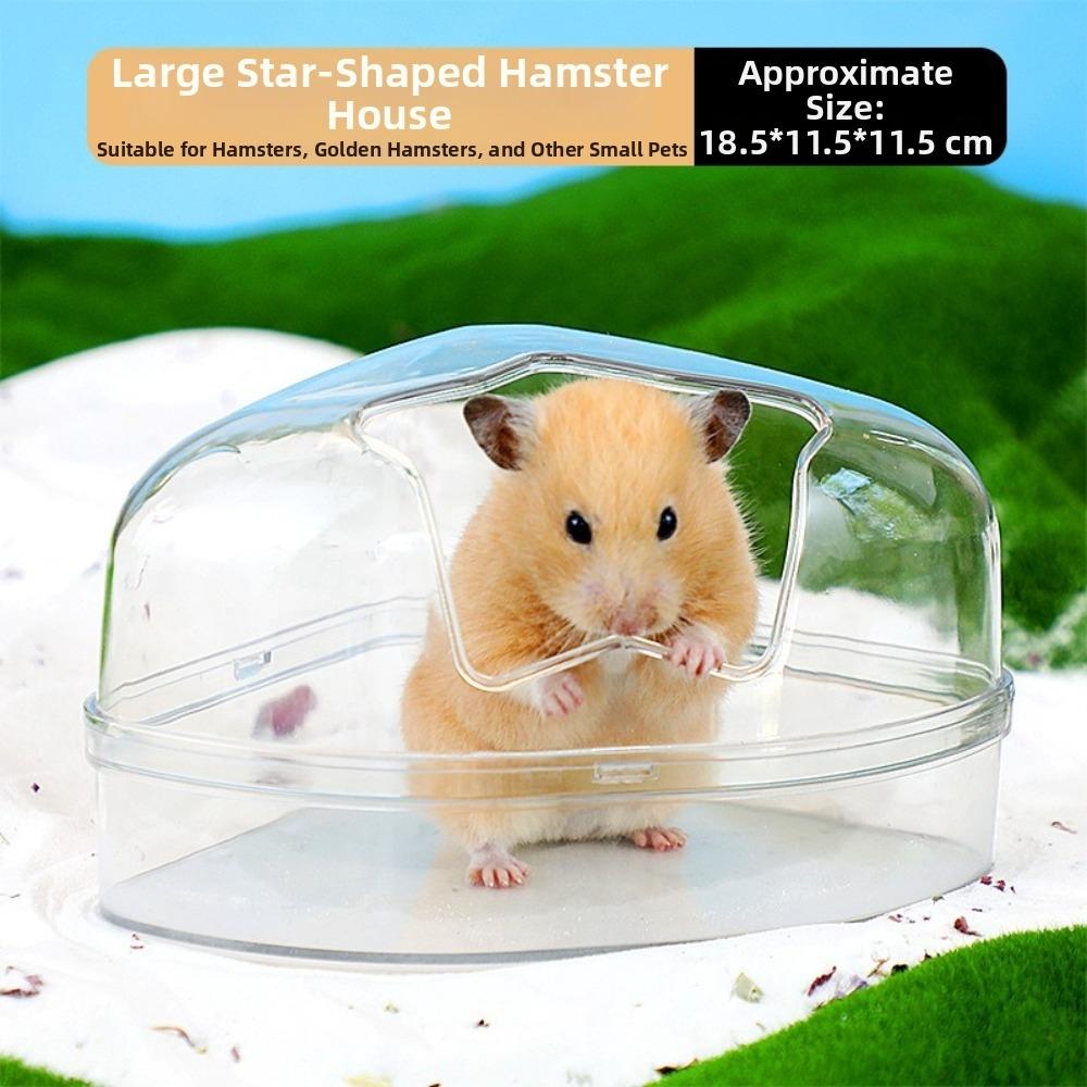 Cheese Shape Hamster Sand Bath Box Plastic Small Animal Bathtub Hamster Litter Box for Small Pets