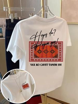 Persian Carpet Ethnic Style Fashion Print  Unisexs SpringSummer Trendy Printed Tshirt Fashion Item