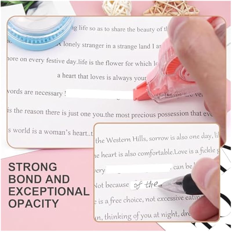 Eclet Correction Tape - Pack Of 3 Pcs, 18M X 5Mm, Roller Ball Pen, For Journal & Handwritten Notes