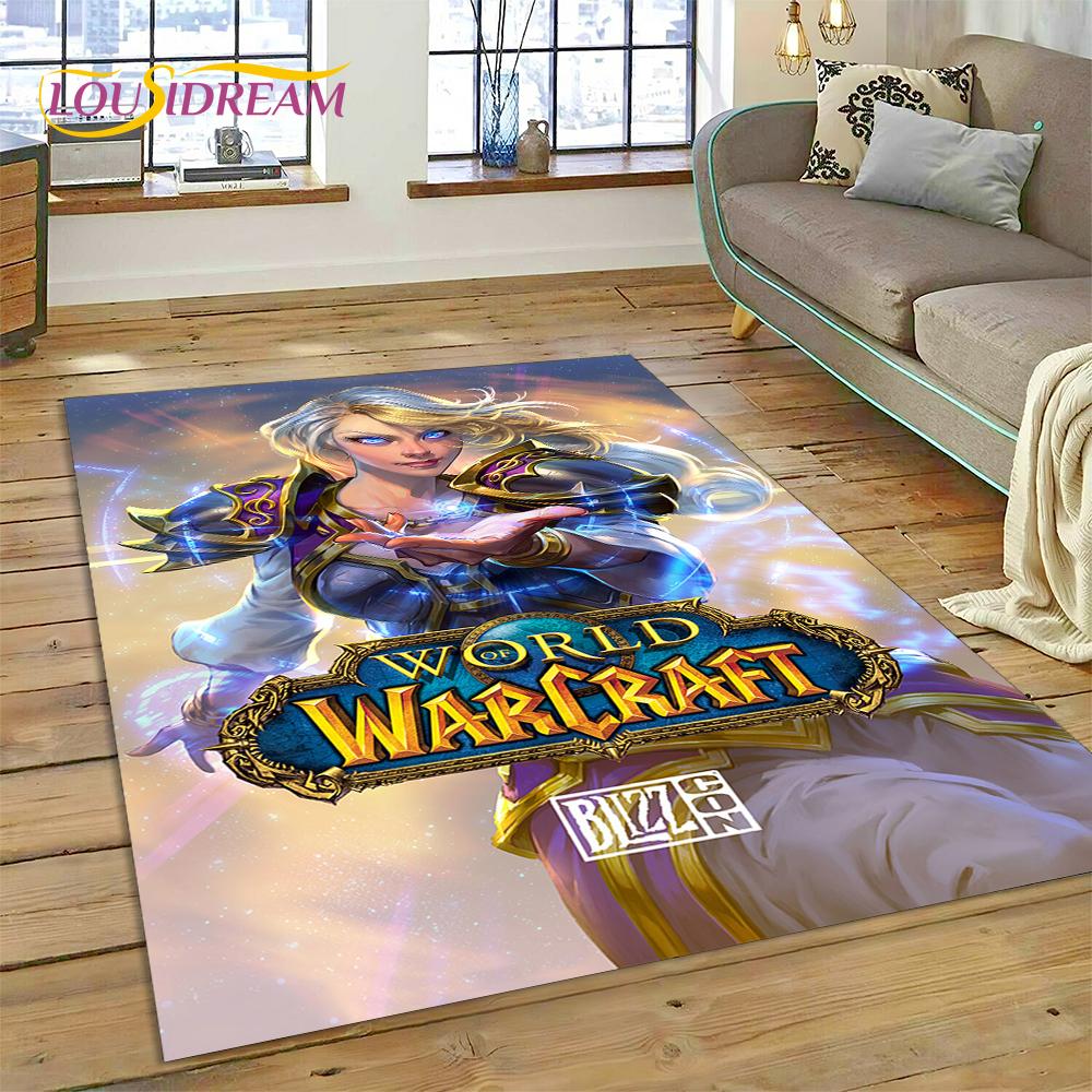 WOW, World of Warcraft  Demon Hunter, Lich King Game Rug Carpet for Living Room Bedroom Home Decor,Non-slip Decoration for Sofa