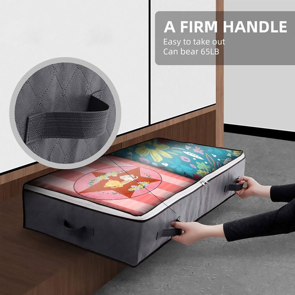 

3 Layers Underbed Storage Bag Non-Woven Fabric Storage Bins Storage Containers For Comforter