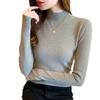 Women's Autumn/Winter Half-High Neck Knit Sweater, Long Sleeve, Versatile Chic Slimming Top