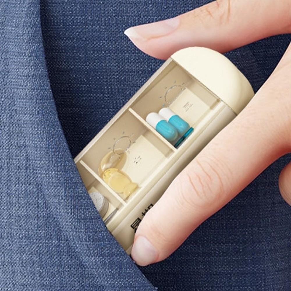 Drawer Designed 7 Day Pill Box 4 Grids Packing Box Portable Weekly Pill Organizer Box  for Elderly