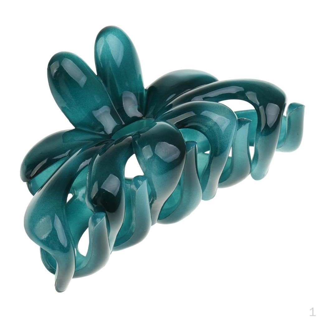 Flower Claw Acrylic Hair Clip Hairpin Gorgeous зелёный