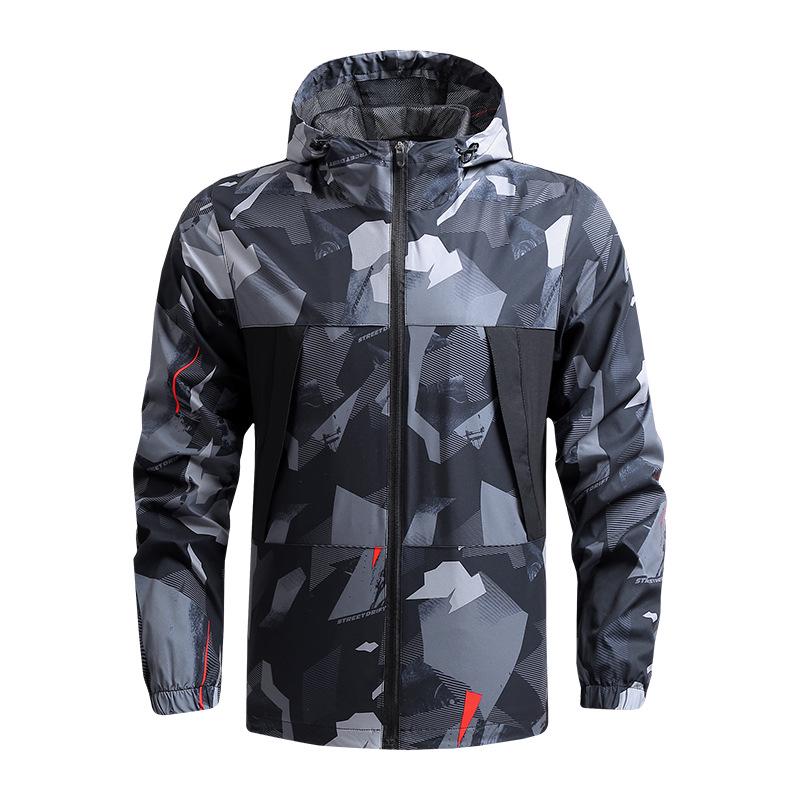 Men's Quick-Dry Hooded Windbreaker - Spring/Autumn, Lightweight, Casual, Outdoor Sports Jacket