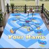 Custom Name Poppy Playtime Crystal Velvet Floor Rug Personalized Text Soft Carpet Home Decor
