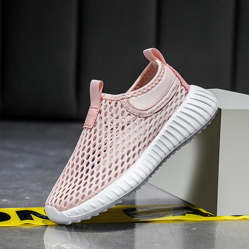 

Летние модные кроссовки для девочек, теннисные кроссовки для мальчиков, спортивная обувь для детей, школьные сетчатые дышащие кроссовки для бега, нескользящие 28