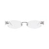 Óculos Unissex Gentle Monster Glitz 02 Prata Transparente