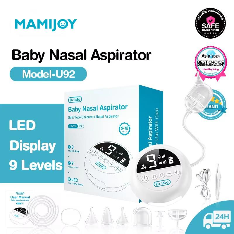 Baby Nasal Aspirator Electric Nose Cleaner with Built-In Music & Night Light Rechargeable Nose Booger Sucker for Babies