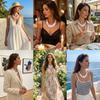 Vacation Style White Shell Disc Necklace for Women Luxury Round Seashell Beaded Collarbone Chain Minimalist Versatile Jewelry
