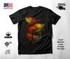 Red Gold Scaled Fish Trio T-Shirt Black Unisex S-2XL